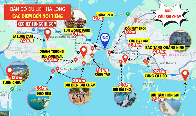 Xe 16 Chỗ Đi Hạ Long 10 Bản Đồ Du Lịch Hạ Long